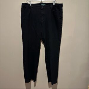Lauren Ralph Lauren Jeans Womens 16 Curvy Black Denim Classic Look Designer